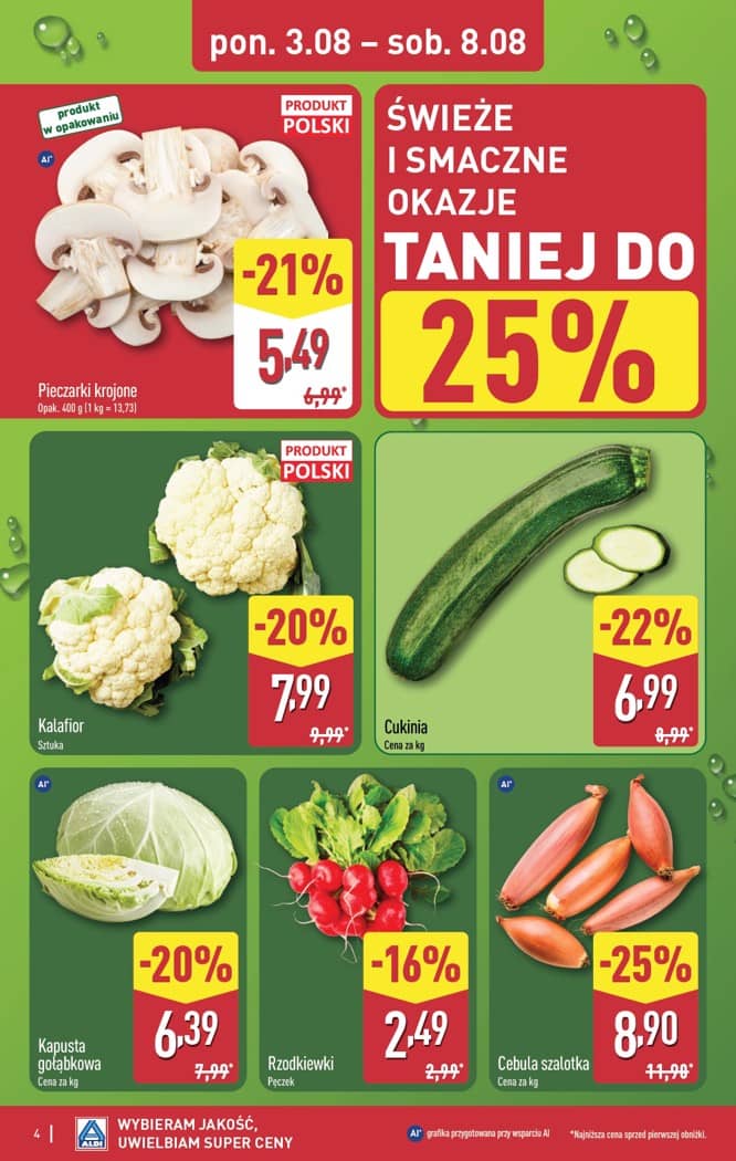 Aldi - Pełna oferta od poniedziałku 3.08 do soboty 8.08 4 puslapis