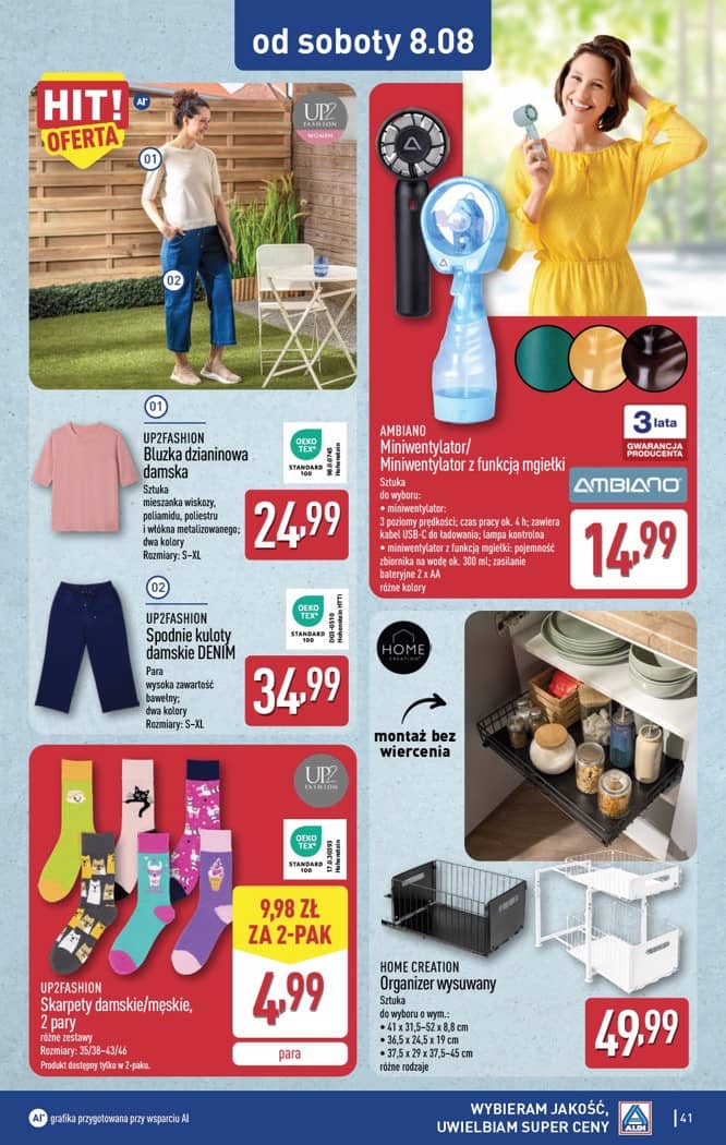 Aldi - Pełna oferta od poniedziałku 3.08 do soboty 8.08 41 puslapis
