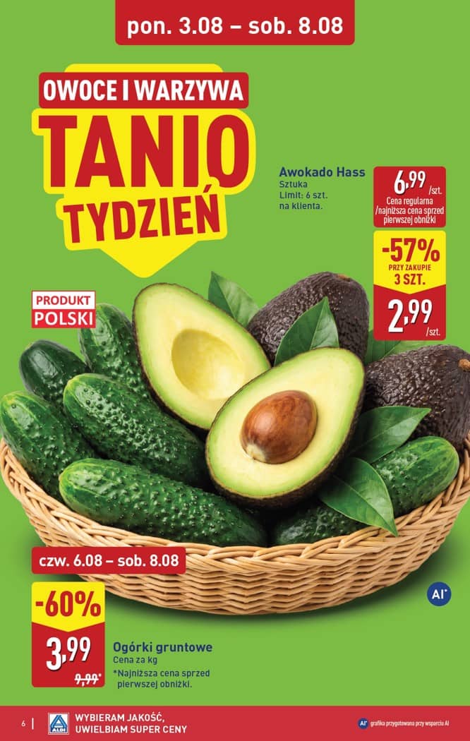 Aldi - Pełna oferta od poniedziałku 3.08 do soboty 8.08 6 puslapis