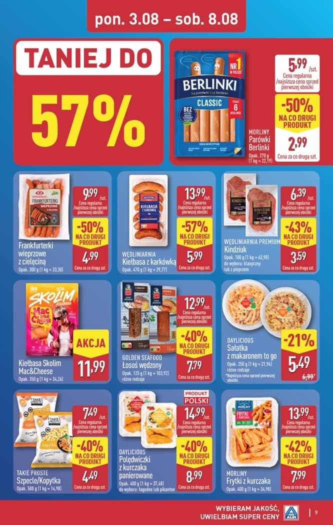 Aldi - Pełna oferta od poniedziałku 3.08 do soboty 8.08 9 puslapis