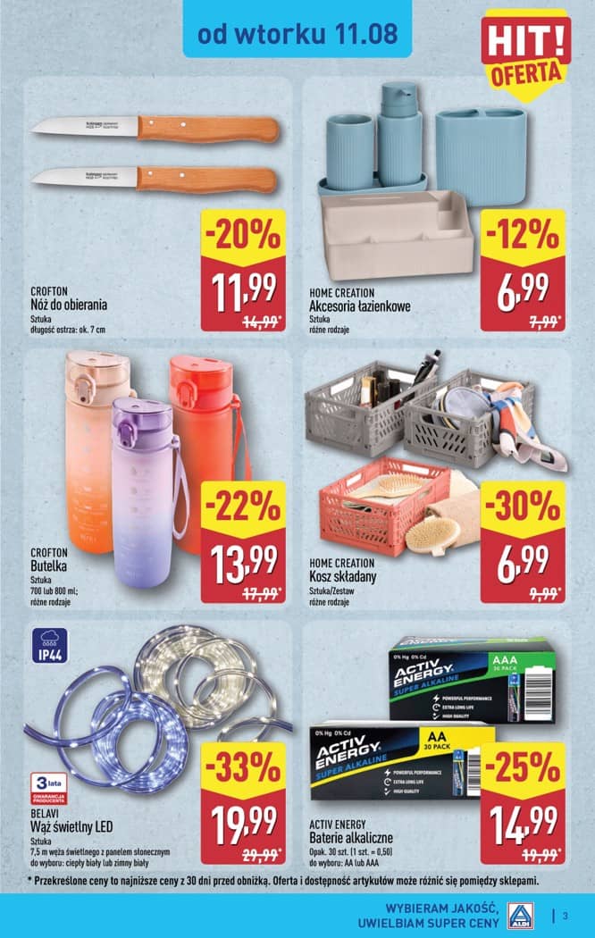 Aldi - Artykuły przemysłowe i tekstylia od wtorku 11.08 i od czwartku 13.08 3 puslapis