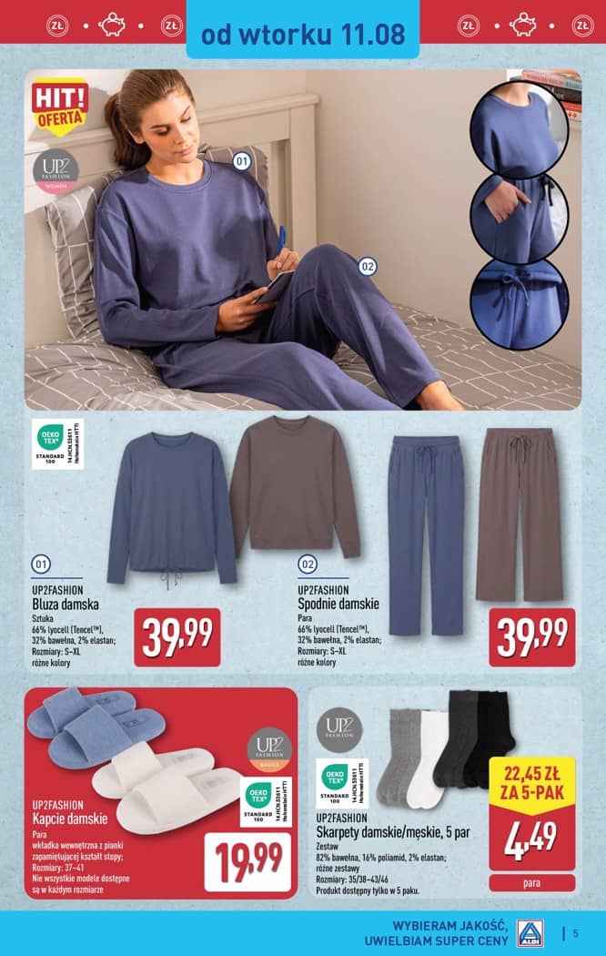 Aldi - Artykuły przemysłowe i tekstylia od wtorku 11.08 i od czwartku 13.08 5 puslapis
