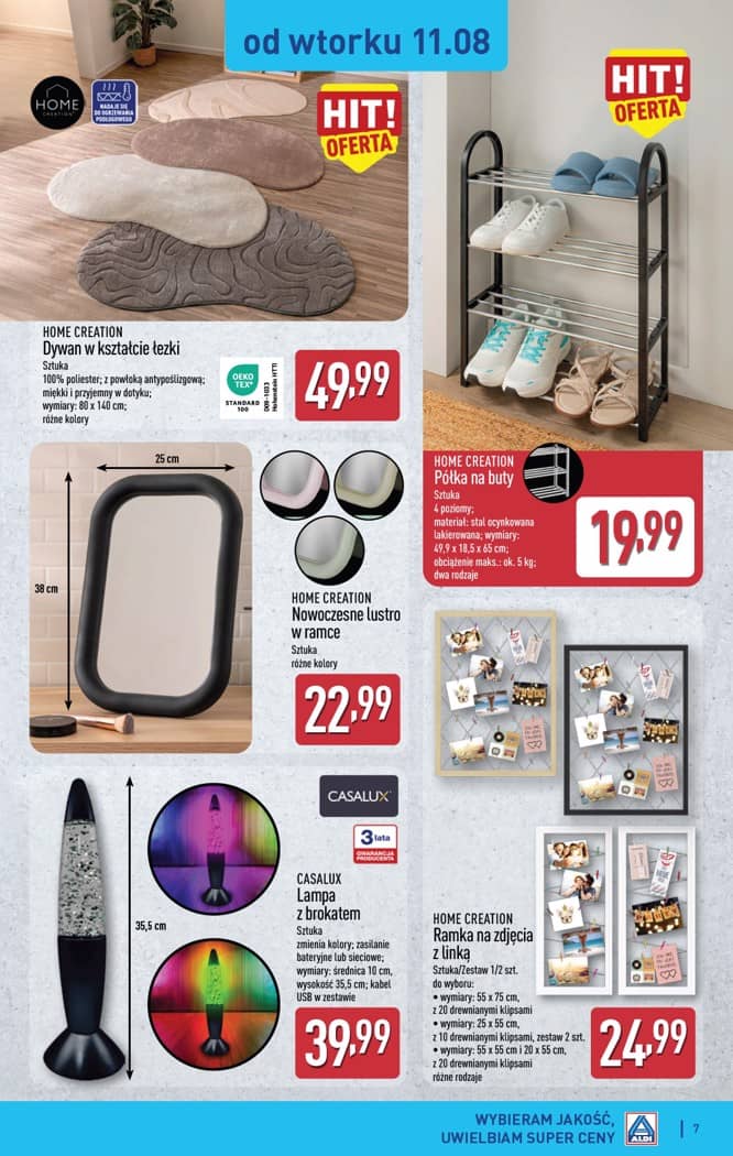 Aldi - Artykuły przemysłowe i tekstylia od wtorku 11.08 i od czwartku 13.08 7 puslapis