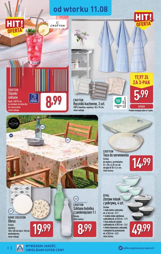 Aldi - Artykuły przemysłowe i tekstylia od wtorku 11.08 i od czwartku 13.08 8 puslapis