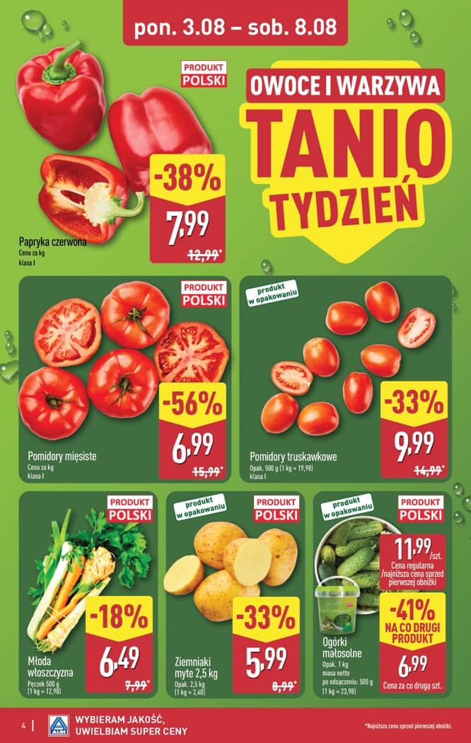 Aldi - Pełna oferta od poniedziałku 3.08 do soboty 8.08 4 puslapis