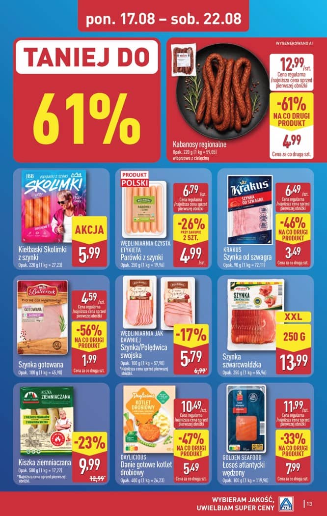 Aldi - Pełna oferta od poniedziałku 17.08 do piątku 21.08 13 puslapis