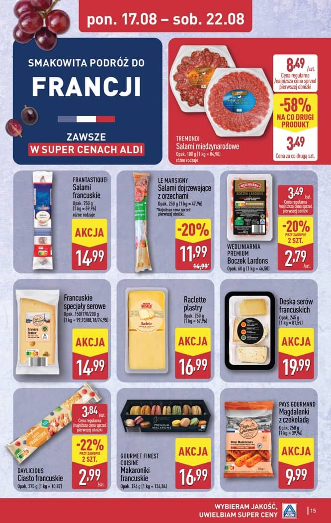 Aldi - Pełna oferta od poniedziałku 17.08 do piątku 21.08 15 puslapis
