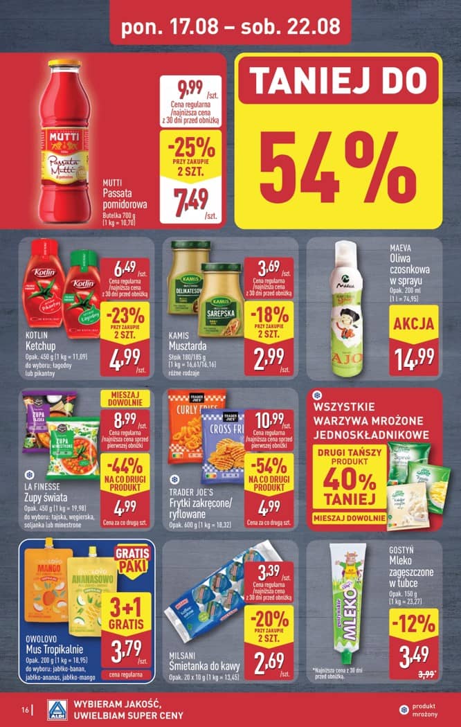 Aldi - Pełna oferta od poniedziałku 17.08 do piątku 21.08 16 puslapis
