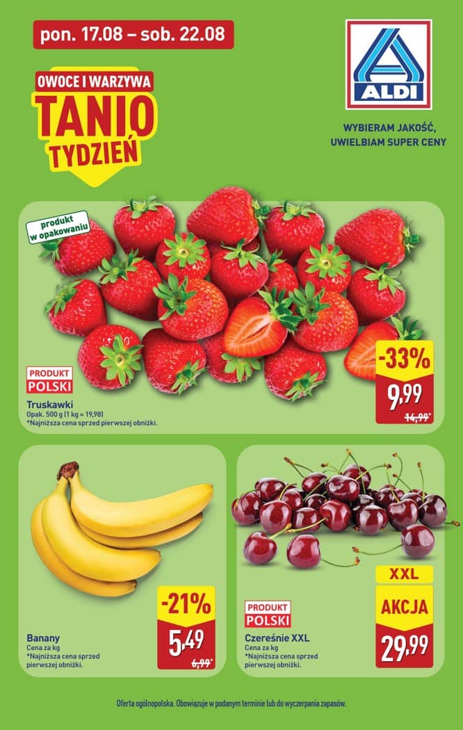 Aldi - Pełna oferta od poniedziałku 17.08 do piątku 21.08 2 puslapis
