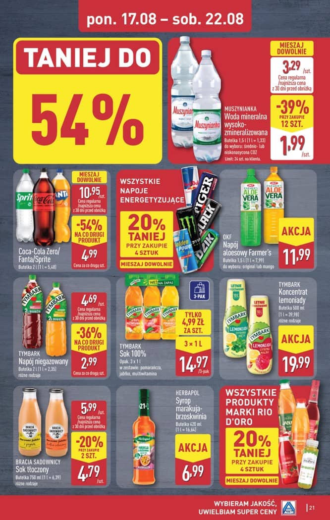 Aldi - Pełna oferta od poniedziałku 17.08 do piątku 21.08 21 puslapis