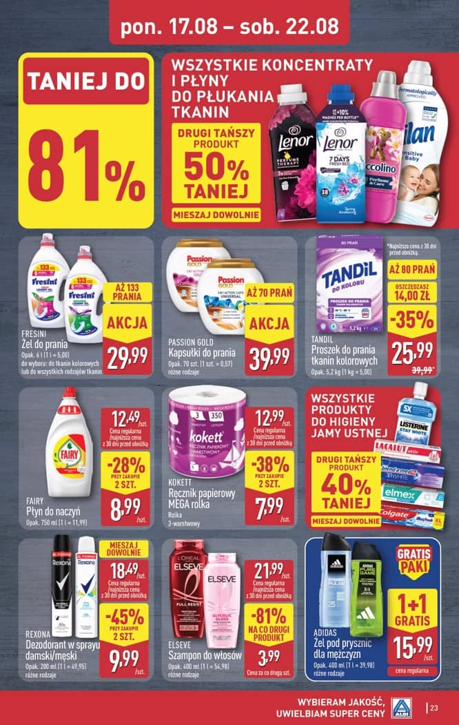 Aldi - Pełna oferta od poniedziałku 17.08 do piątku 21.08 23 puslapis