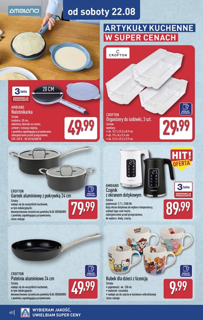 Aldi - Pełna oferta od poniedziałku 17.08 do piątku 21.08 40 puslapis