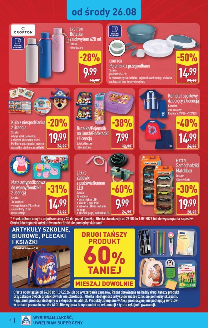 Aldi - Artykuły przemysłowe i tekstylia od środy 26.08 i od soboty 29.08 4 puslapis