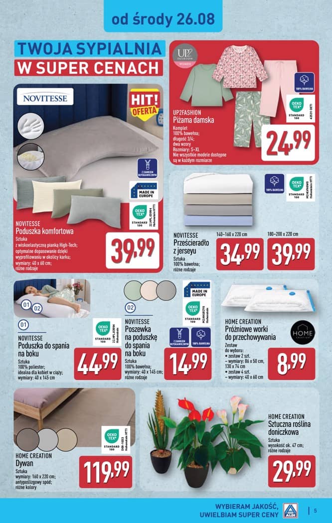 Aldi - Artykuły przemysłowe i tekstylia od środy 26.08 i od soboty 29.08 5 puslapis
