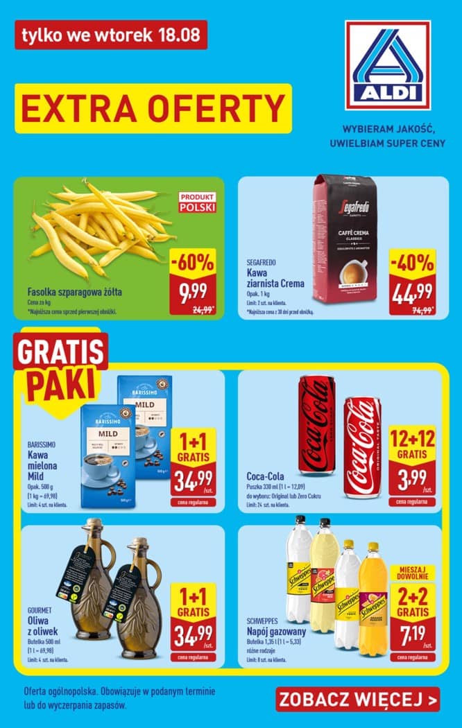 Aldi - Extra oferta tylko we wtorek 18.08 1 puslapis