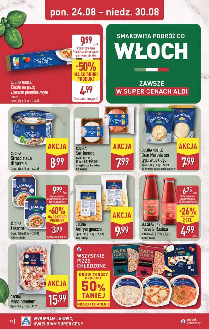 Aldi - Pełna oferta od poniedziałku 24.08 do niedzieli 30.08 12 puslapis