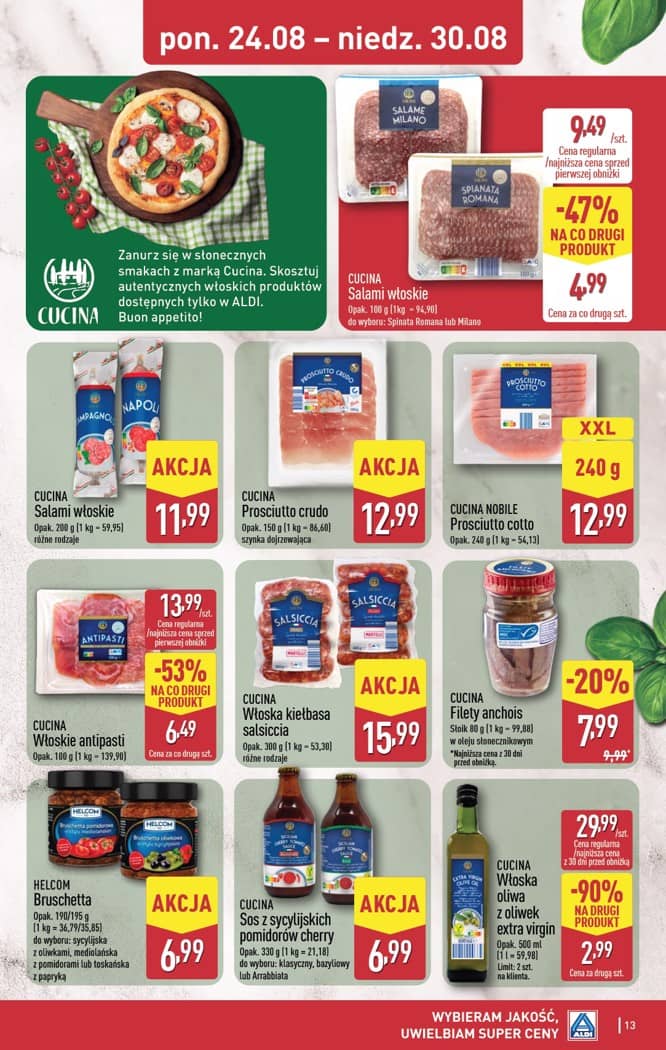 Aldi - Pełna oferta od poniedziałku 24.08 do niedzieli 30.08 13 puslapis