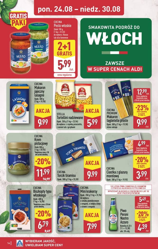 Aldi - Pełna oferta od poniedziałku 24.08 do niedzieli 30.08 14 puslapis