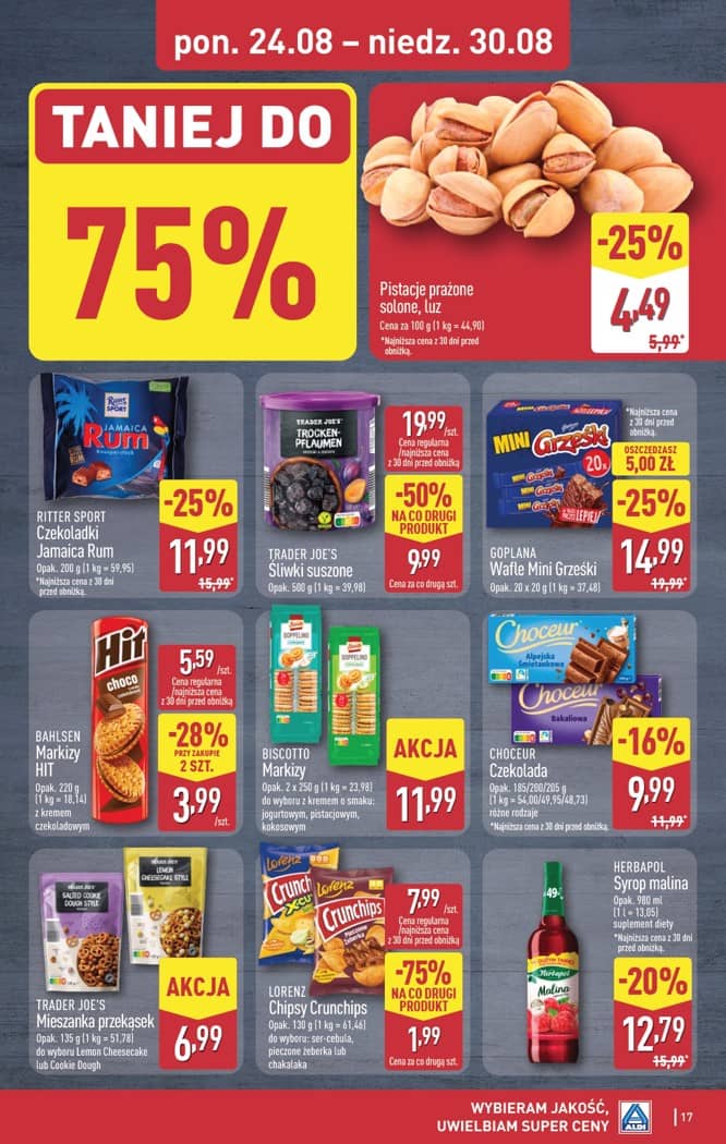 Aldi - Pełna oferta od poniedziałku 24.08 do niedzieli 30.08 17 puslapis