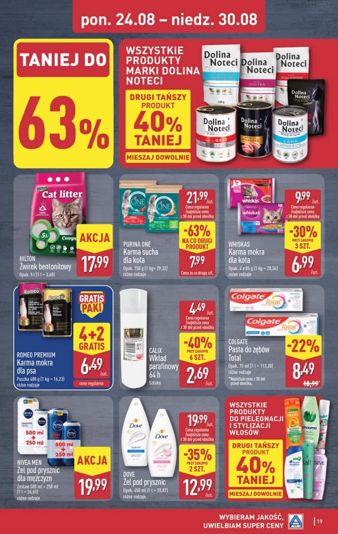 Aldi - Pełna oferta od poniedziałku 24.08 do niedzieli 30.08 19 puslapis