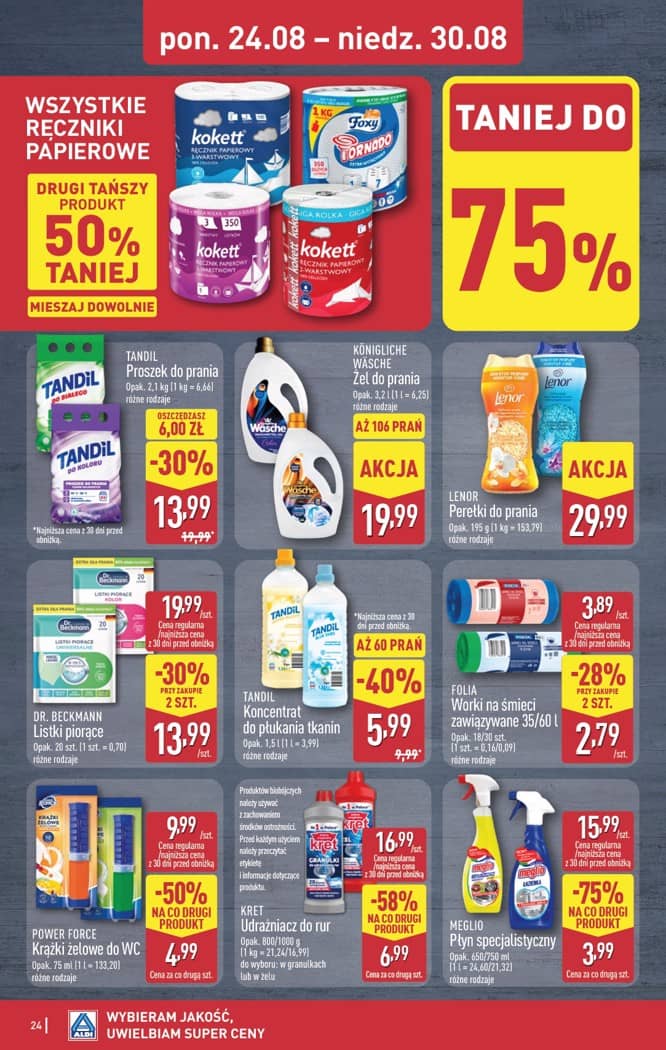 Aldi - Pełna oferta od poniedziałku 24.08 do niedzieli 30.08 24 puslapis