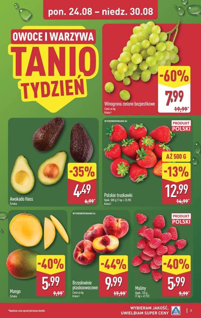 Aldi - Pełna oferta od poniedziałku 24.08 do niedzieli 30.08 3 puslapis