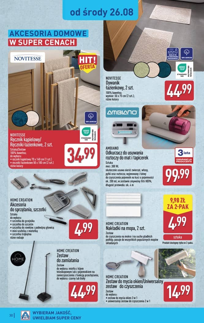 Aldi - Pełna oferta od poniedziałku 24.08 do niedzieli 30.08 30 puslapis