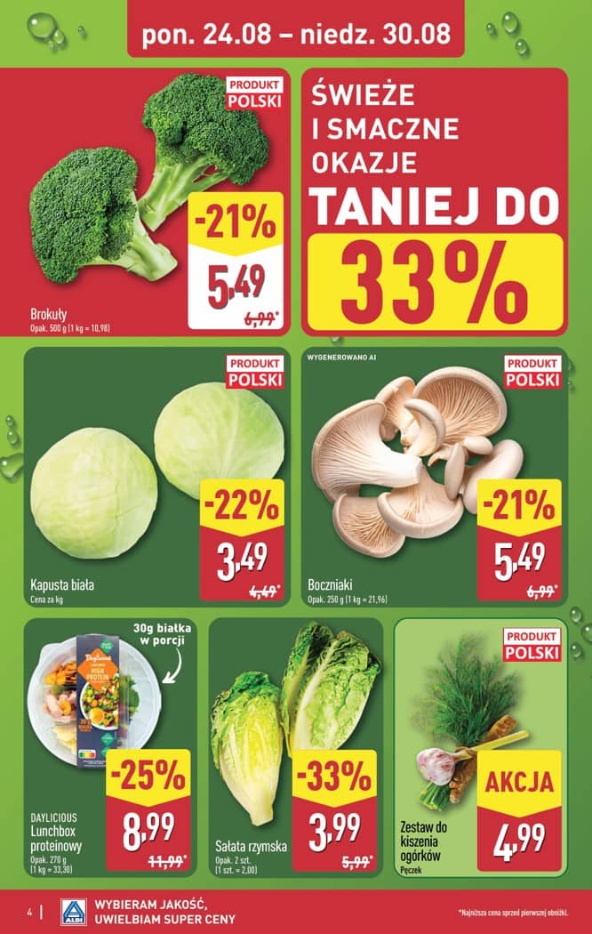 Aldi - Pełna oferta od poniedziałku 24.08 do niedzieli 30.08 4 puslapis