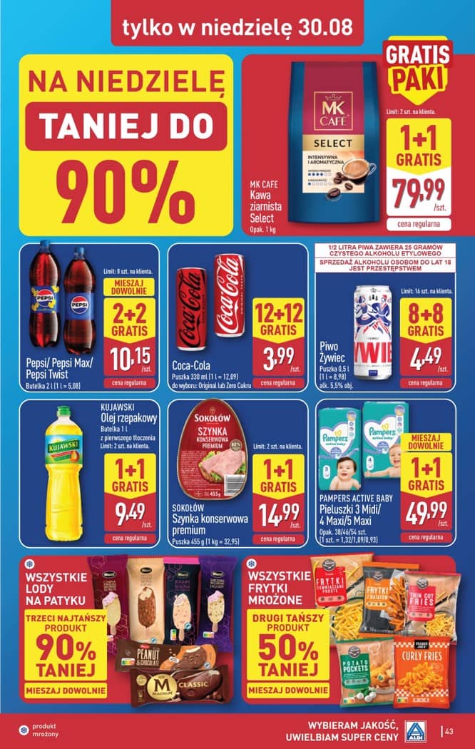 Aldi - Pełna oferta od poniedziałku 24.08 do niedzieli 30.08 43 puslapis