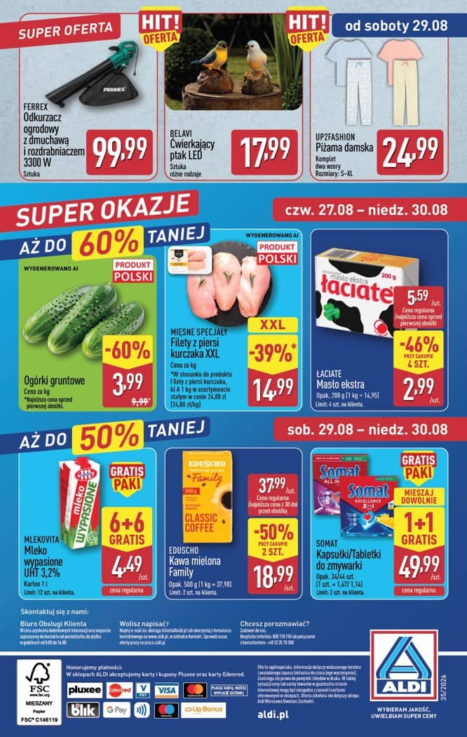 Aldi - Pełna oferta od poniedziałku 24.08 do niedzieli 30.08 44 puslapis