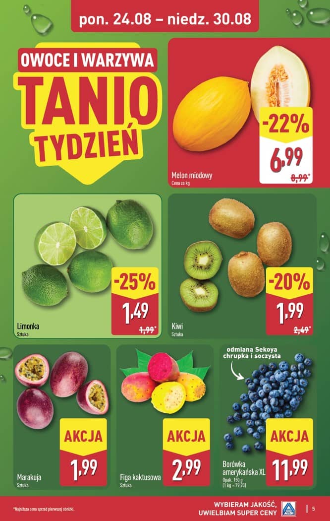 Aldi - Pełna oferta od poniedziałku 24.08 do niedzieli 30.08 5 puslapis