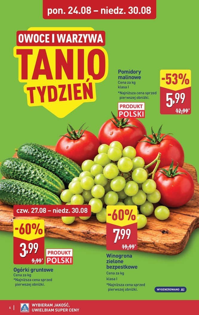 Aldi - Pełna oferta od poniedziałku 24.08 do niedzieli 30.08 6 puslapis