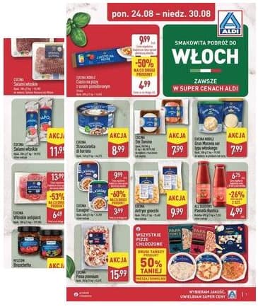 Aldi - Smakowita podróż do Włoch od poniedziałku 24.08 do niedzieli 30.08 2026-08-24 – 2026-08-30