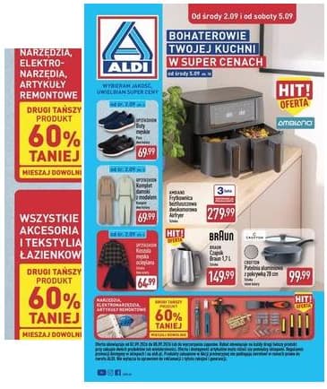 Aldi - Artykuły przemysłowe i tekstylia od środy 2.09 i od soboty 5.09 2026-09-02 – 2026-09-09
