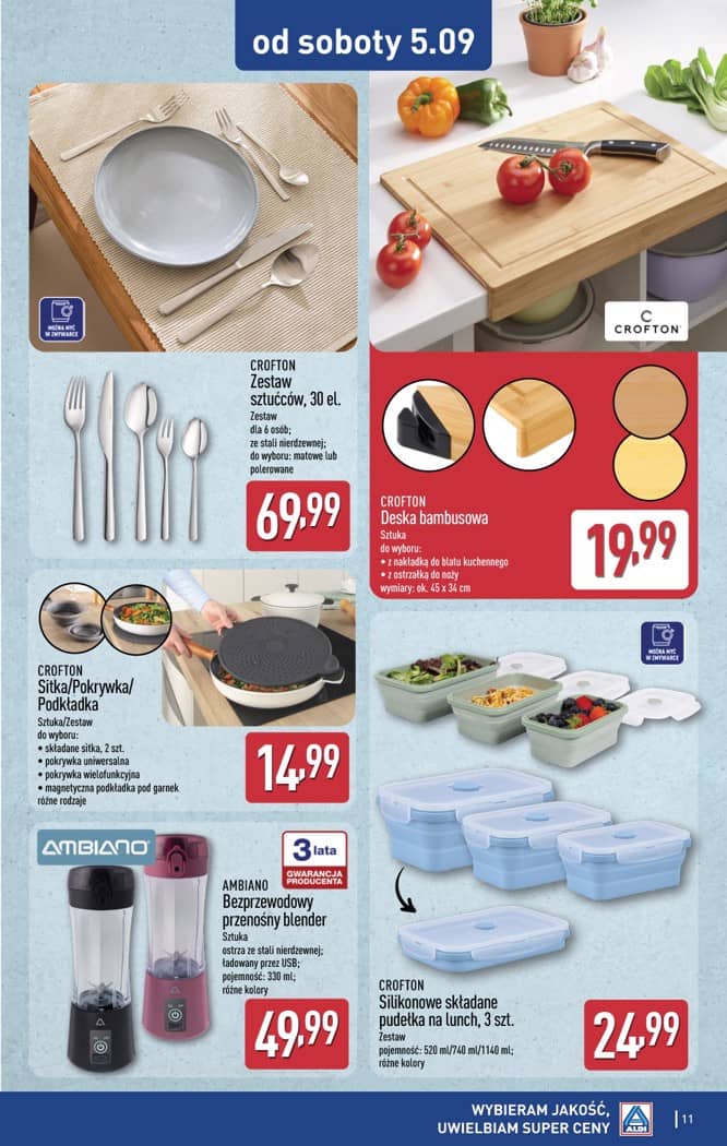 Aldi - Artykuły przemysłowe i tekstylia od środy 2.09 i od soboty 5.09 11 puslapis