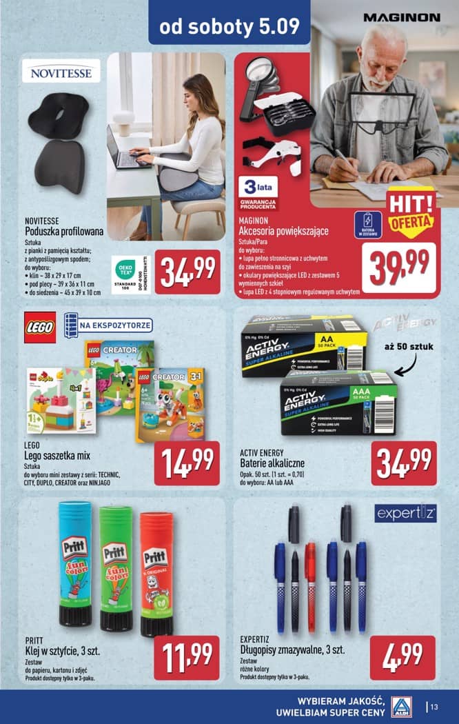 Aldi - Artykuły przemysłowe i tekstylia od środy 2.09 i od soboty 5.09 13 puslapis