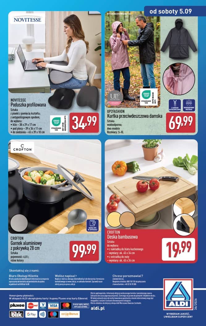 Aldi - Artykuły przemysłowe i tekstylia od środy 2.09 i od soboty 5.09 16 puslapis
