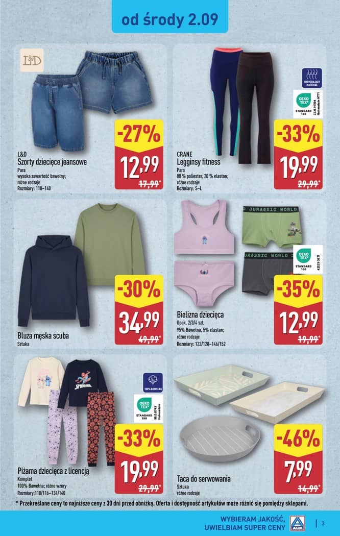 Aldi - Artykuły przemysłowe i tekstylia od środy 2.09 i od soboty 5.09 3 puslapis