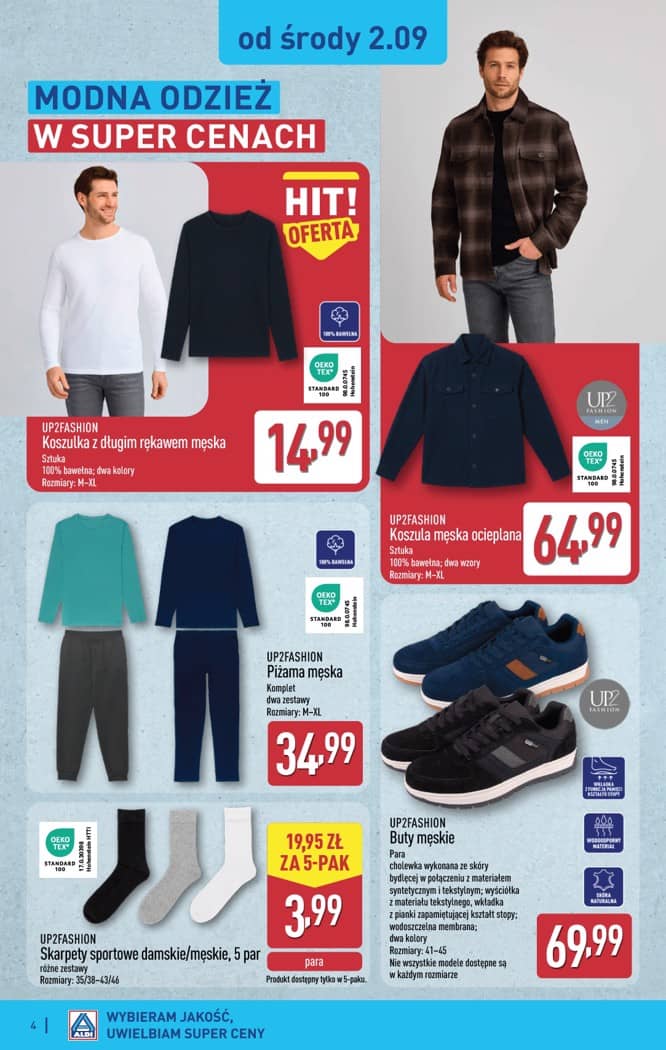 Aldi - Artykuły przemysłowe i tekstylia od środy 2.09 i od soboty 5.09 4 puslapis