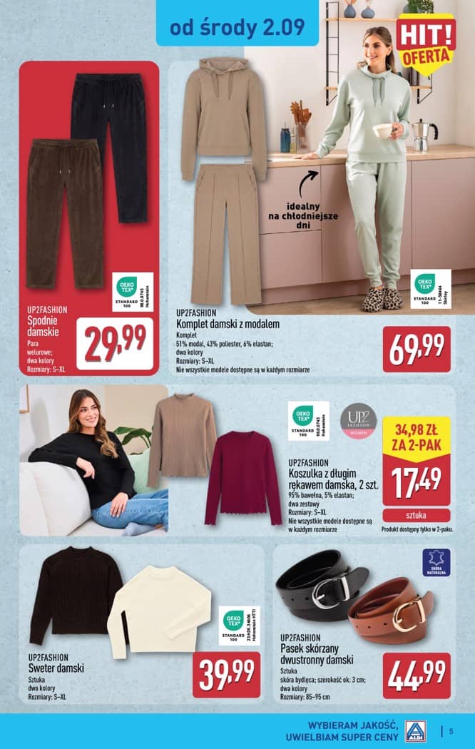 Aldi - Artykuły przemysłowe i tekstylia od środy 2.09 i od soboty 5.09 5 puslapis