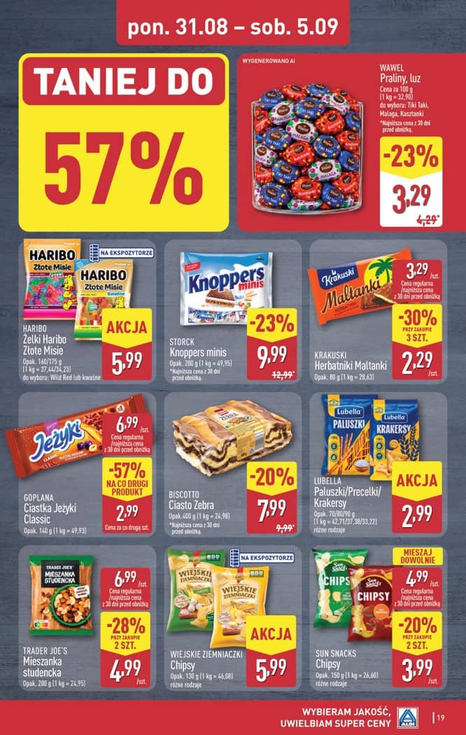 Aldi - Pełna oferta od poniedziałku 31.08 do soboty 5.09 19 puslapis