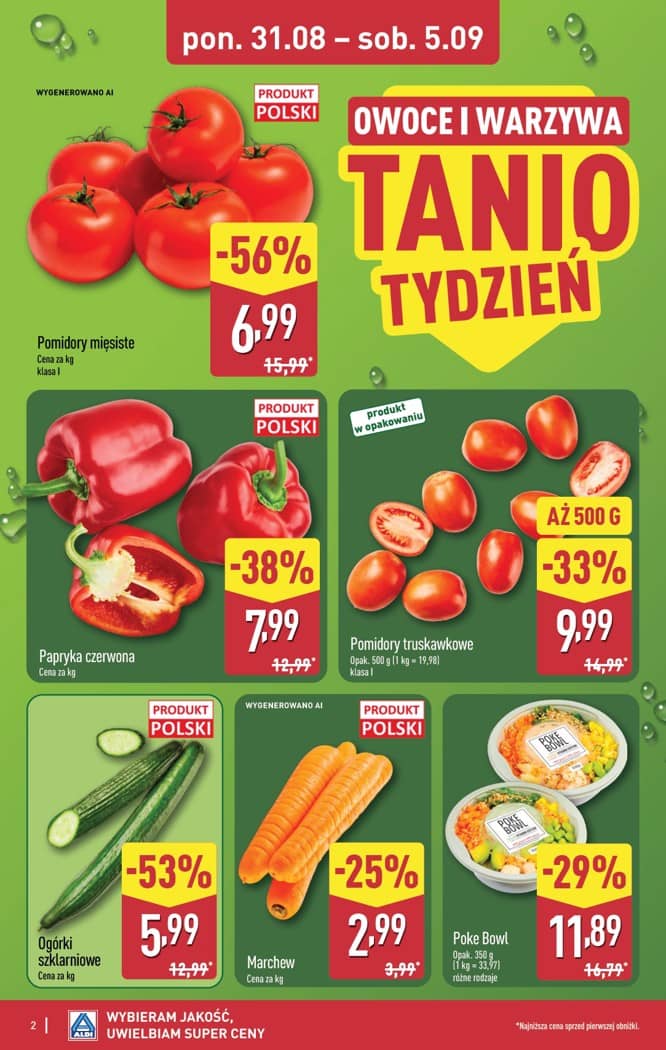 Aldi - Pełna oferta od poniedziałku 31.08 do soboty 5.09 2 puslapis