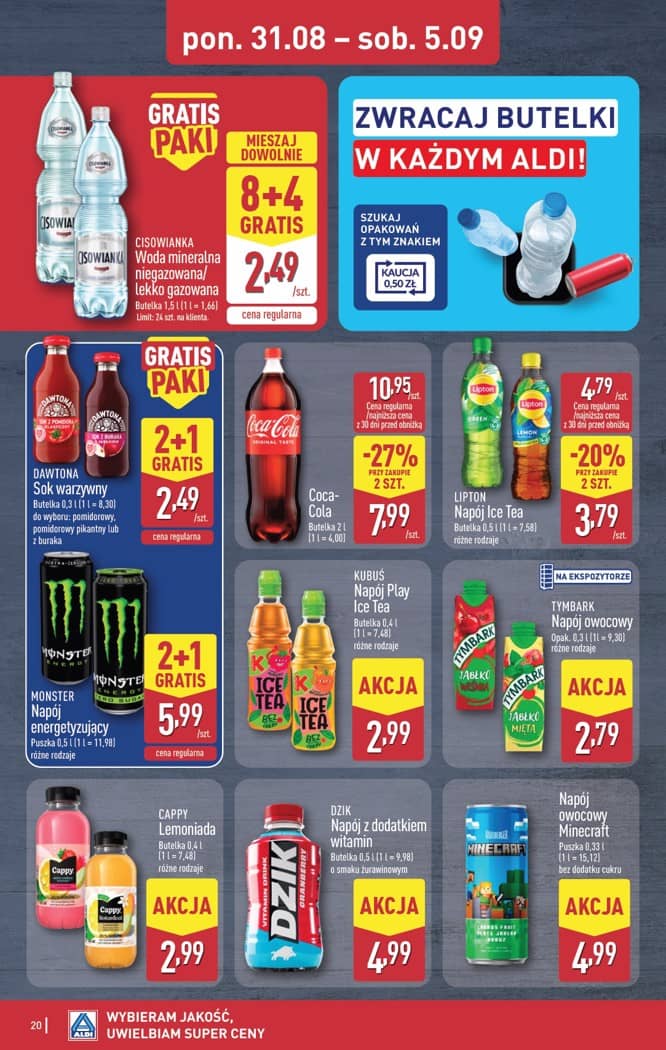 Aldi - Pełna oferta od poniedziałku 31.08 do soboty 5.09 20 puslapis