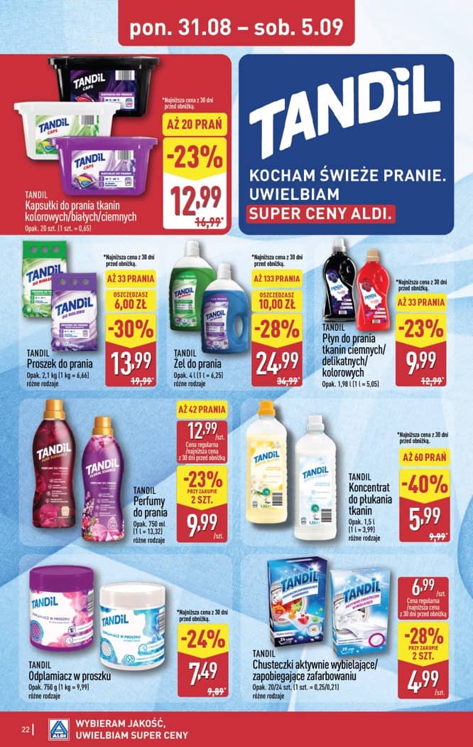 Aldi - Pełna oferta od poniedziałku 31.08 do soboty 5.09 22 puslapis