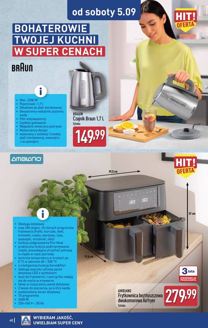 Aldi - Pełna oferta od poniedziałku 31.08 do soboty 5.09 48 puslapis