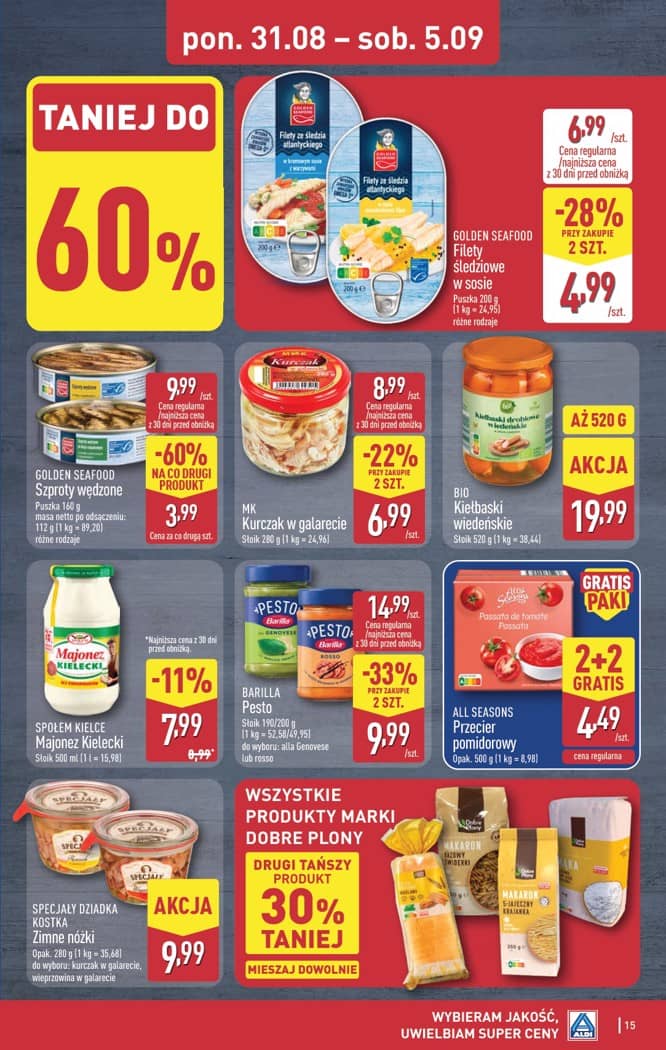 Aldi - Pełna oferta od poniedziałku 31.08 do soboty 5.09 15 puslapis
