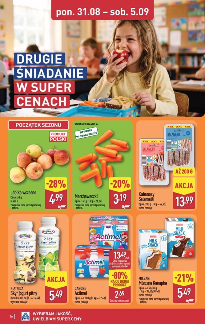 Aldi - Pełna oferta od poniedziałku 31.08 do soboty 5.09 16 puslapis