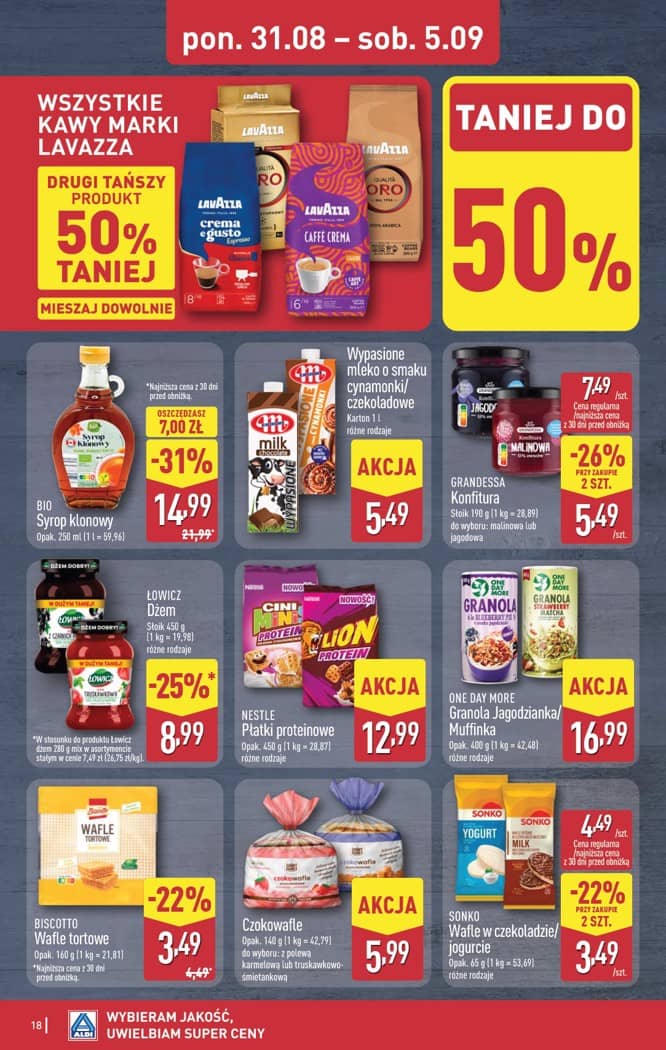 Aldi - Pełna oferta od poniedziałku 31.08 do soboty 5.09 18 puslapis