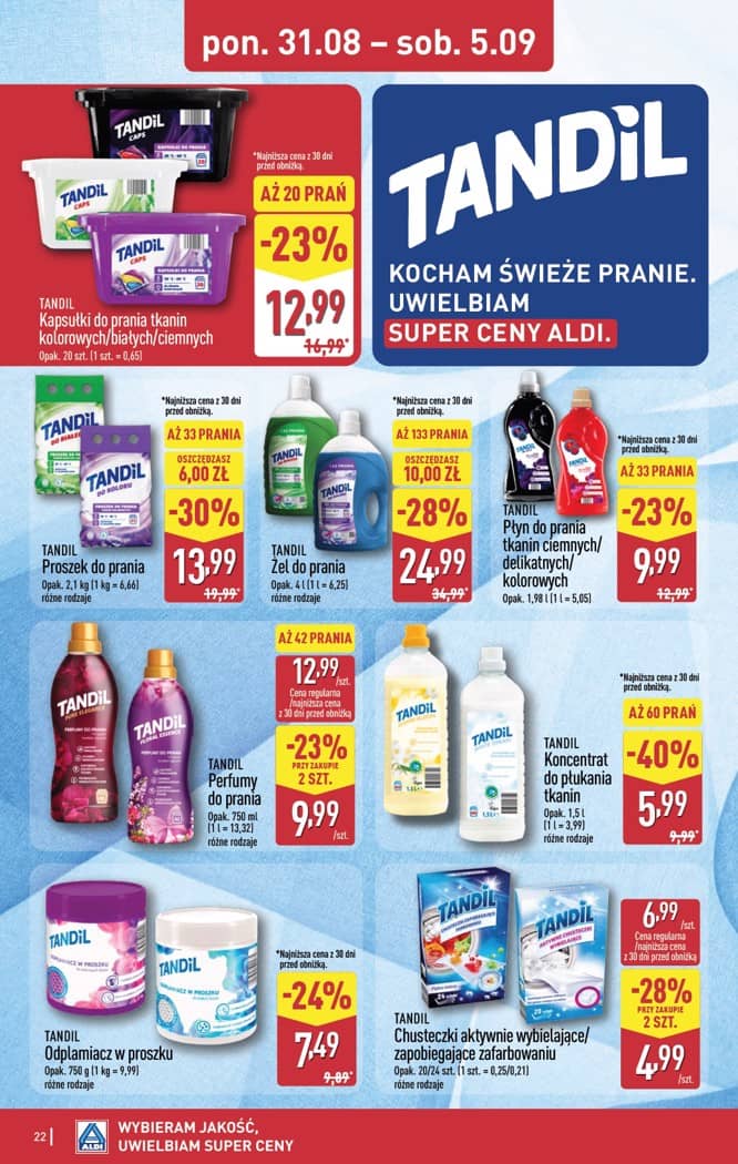 Aldi - Pełna oferta od poniedziałku 31.08 do soboty 5.09 22 puslapis