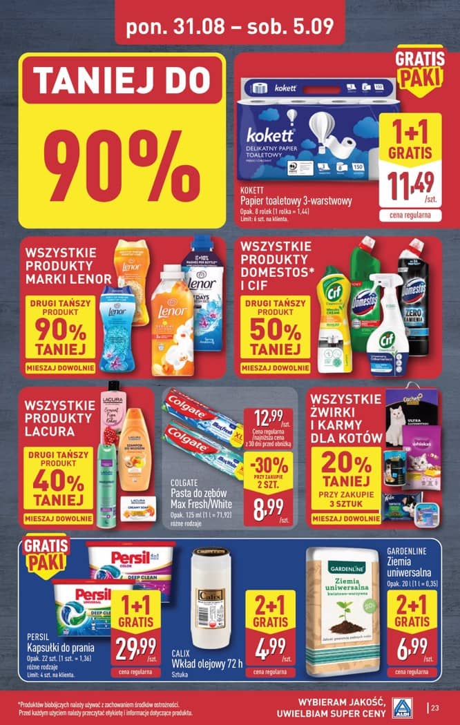 Aldi - Pełna oferta od poniedziałku 31.08 do soboty 5.09 23 puslapis